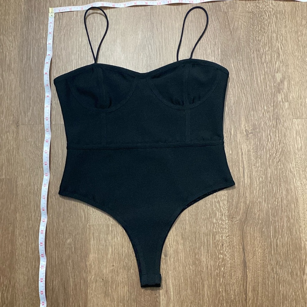 Forever 21 medium black unitard thong medium with snaps